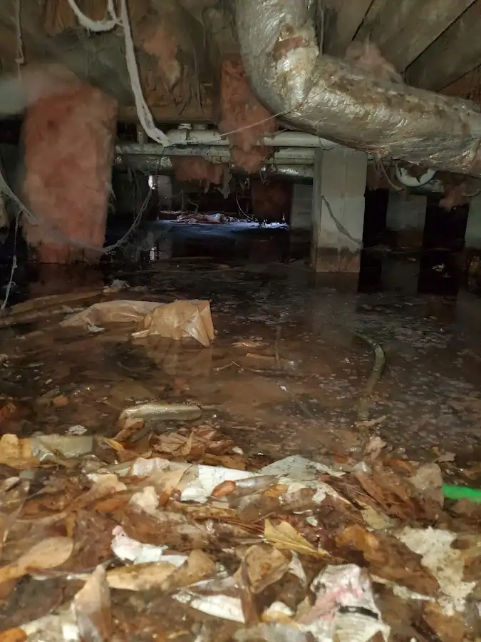 Crawl space flood assessment for Commercial Water Damage Restoration in Saugerties