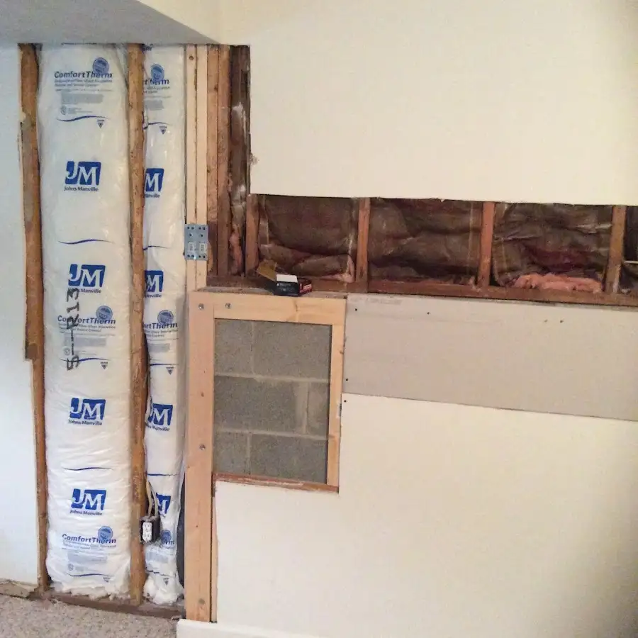 Wall insulation replacement during Contents Cleaning & Restoration in Saugerties